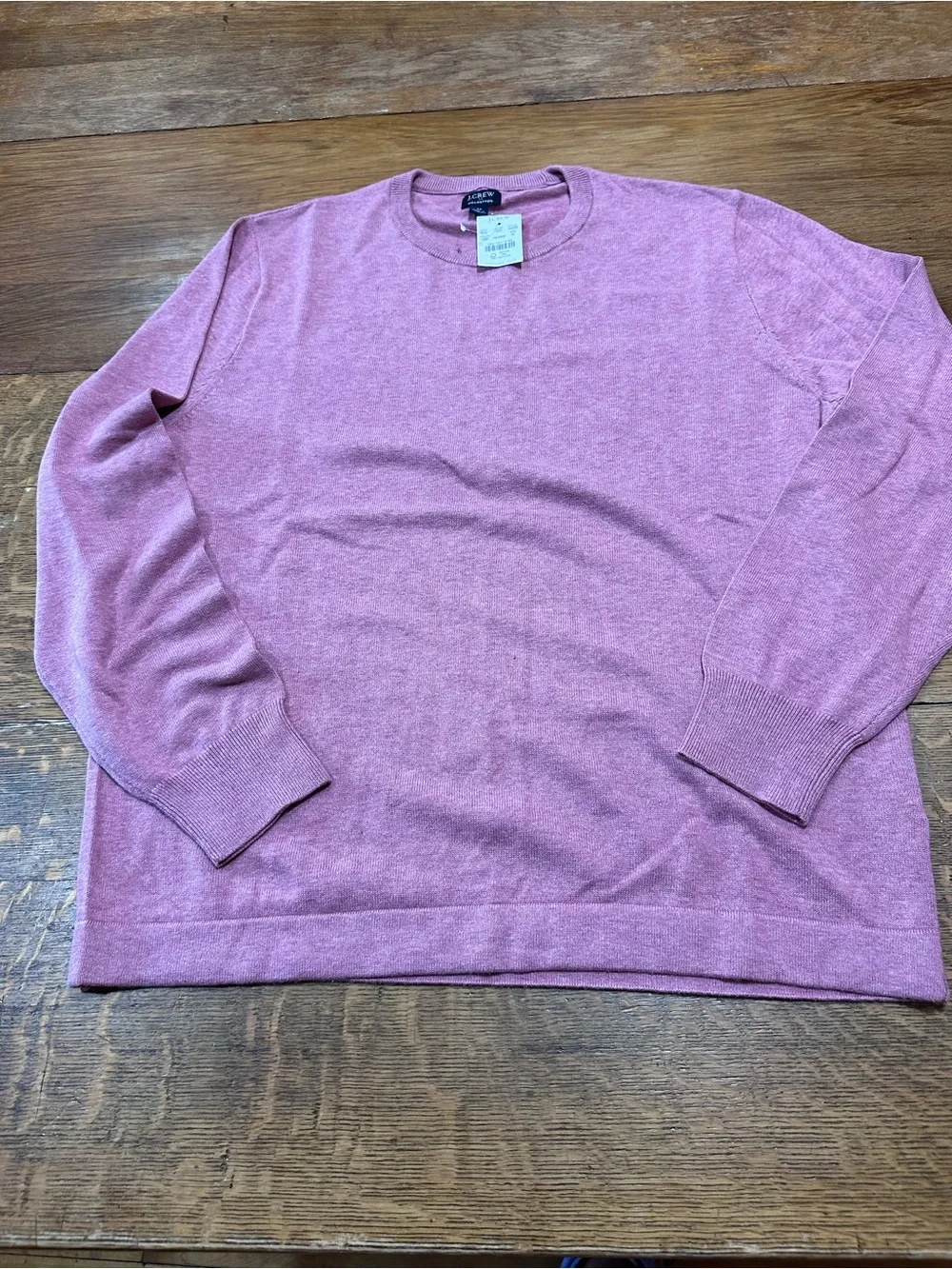 J. Crew Men's NWT 100% cotton Crewneck Sweater pink sz medium